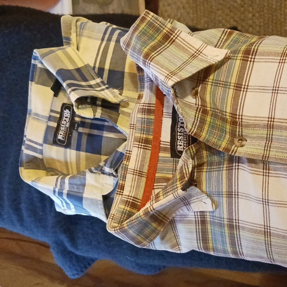 Resistol Rodeo Gear Plaid Shirts Lot of Two